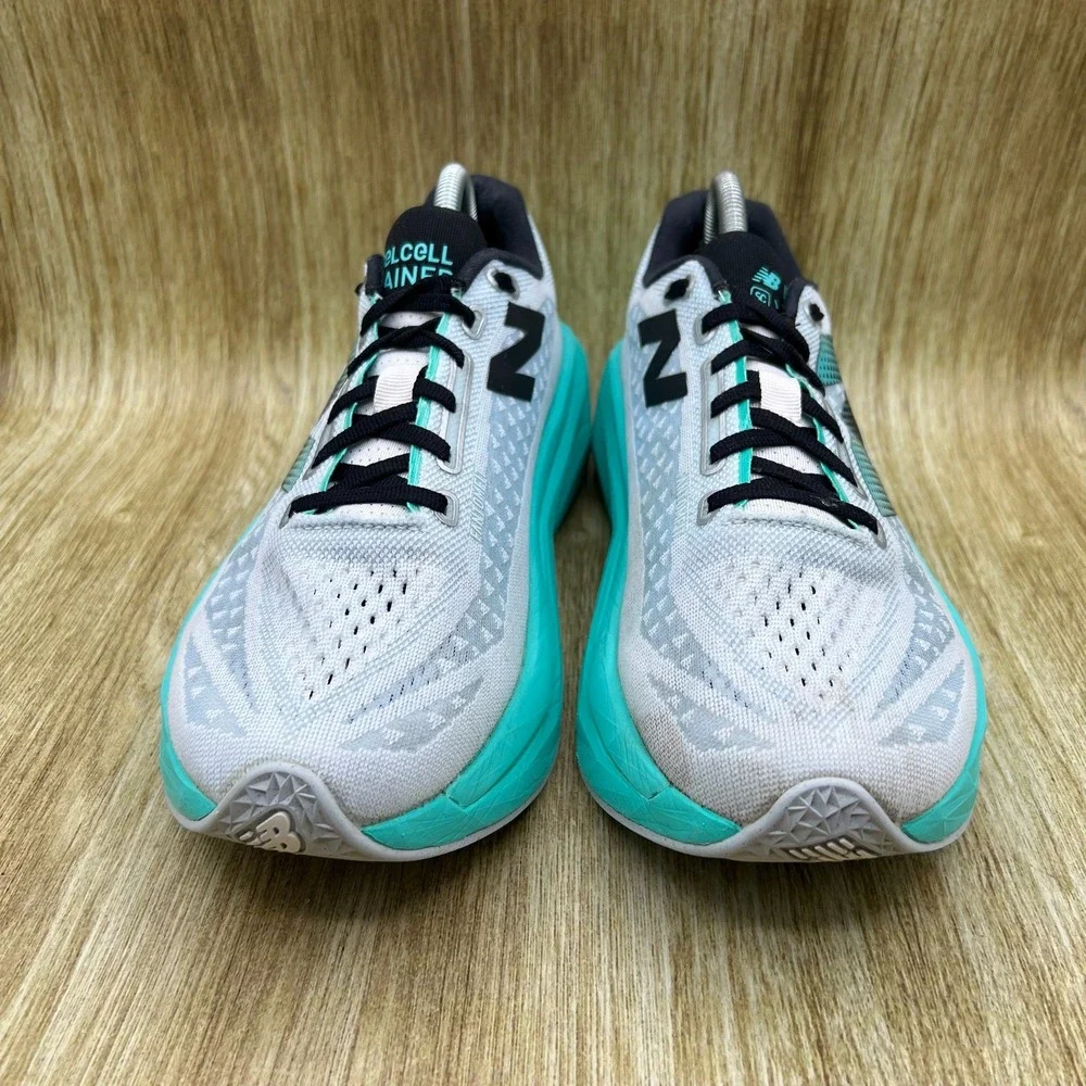 New Balance FuelCell SuperComp Trainer v3 Men's Size 10 White Teal Shoes MRCXLW4